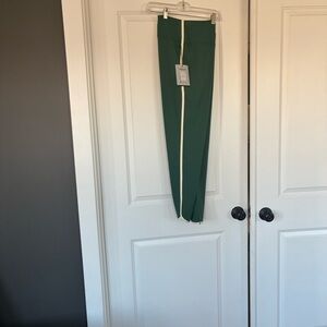 Spiritual Gangster Forest Green Leggings with Cream Side Stripe